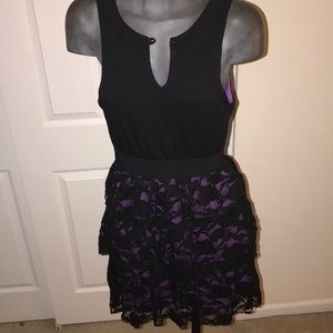 Black dress w lace overlay👗